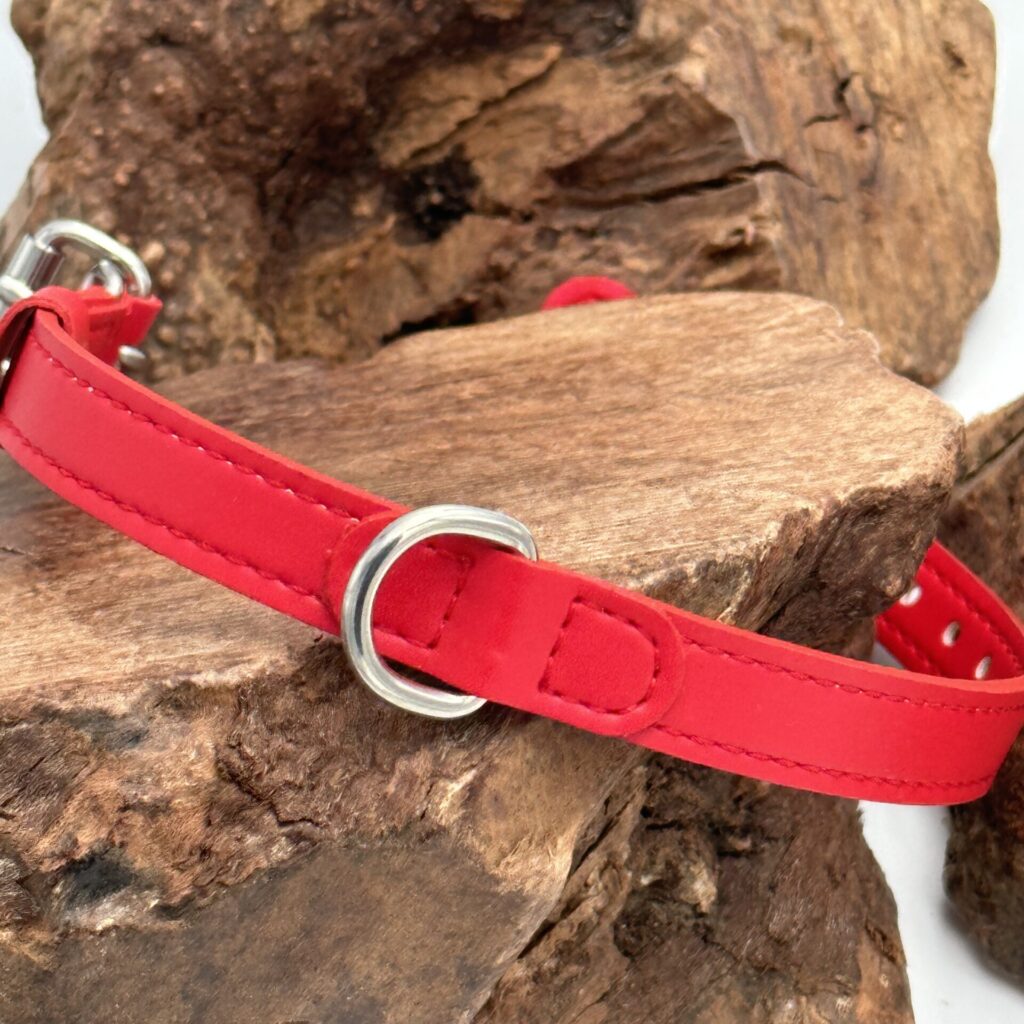 Collier chat rouge