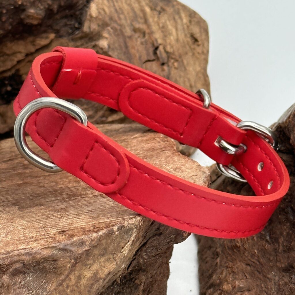 Collier chat rouge